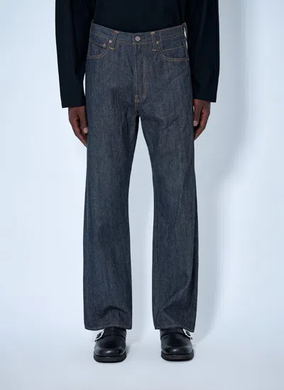 Visvim Social Sculpture 01 Wide Mud Jeans In Navy