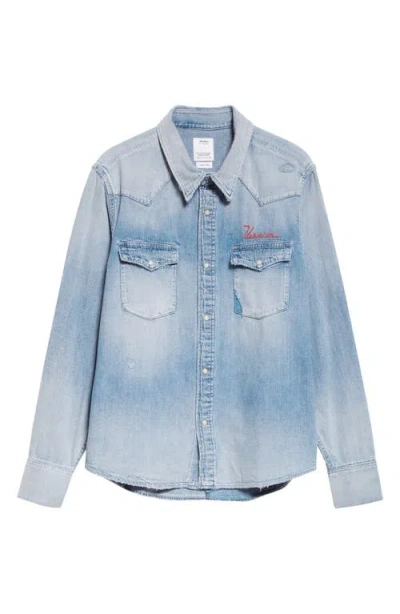VISVIM VISVIM SOCIAL SCULPTURE DISTRESSED DENIM SHIRT
