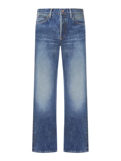 Visvim Social Sculpture Jeans With Five Pocket Design In Blue