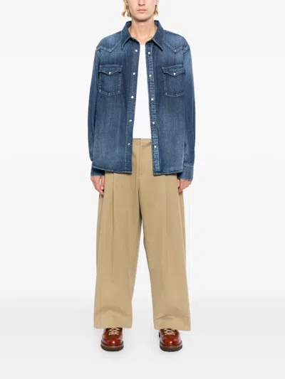 Visvim Social Sculpture Shirt In Blue