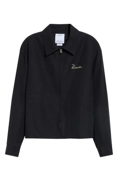 Visvim Somer Swing Printed Silk And Wool-blend Jacket In Black