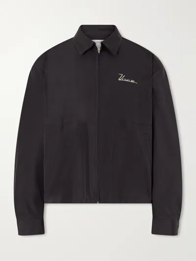 Visvim Somer Swing Printed Silk And Wool-blend Jacket In Black