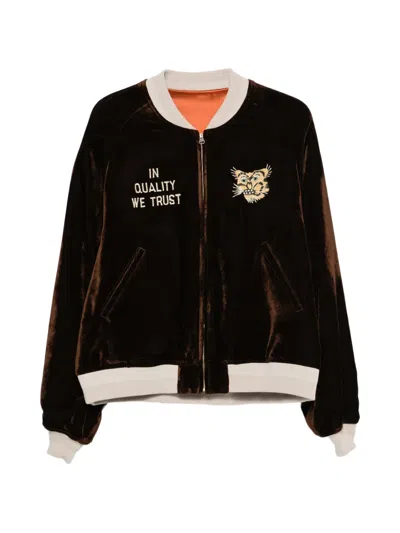 Visvim Souvenir Reversible Bomber Jacket In Brown