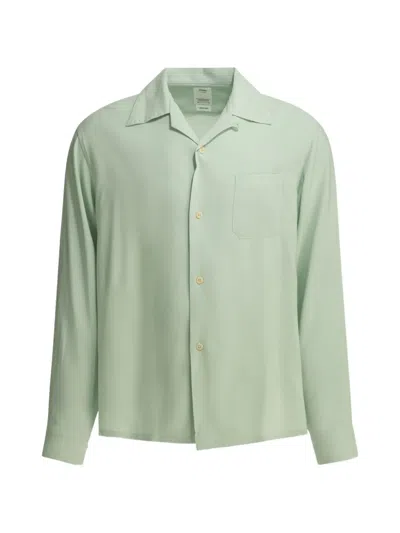 Visvim Spread-collar Chest-pocket Shirt In Green