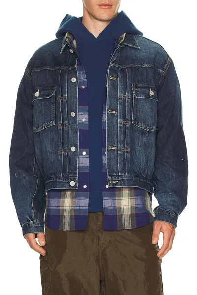 Visvim Ss 101x Jacket In Blue