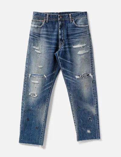 Visvim Ss Journeyman Pants Tacked Crash In Blue