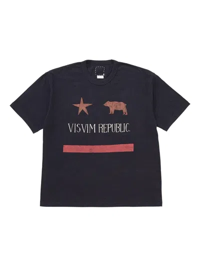 Visvim Star-bear Republic T-shirt In Blue