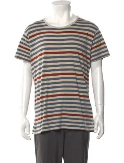 Pre-owned Visvim Striped Crew Neck T-shirt In Neutral