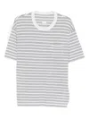 Visvim Striped T-shirt In White