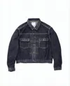 Visvim Structured Indigo Denim Jacket With Button-up Front In Blue