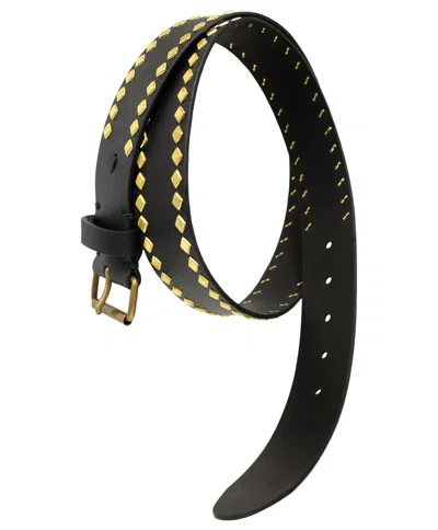 Visvim Studs Leather Belt In Black