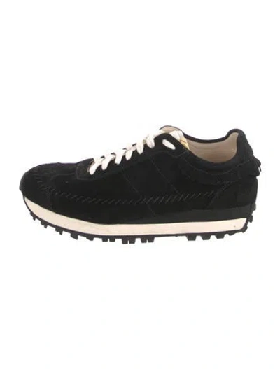 Pre-owned Visvim Suede Athletic Sneakers In Black