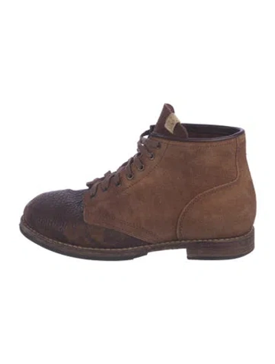 Pre-owned Visvim Suede Lace-up Boots In Brown