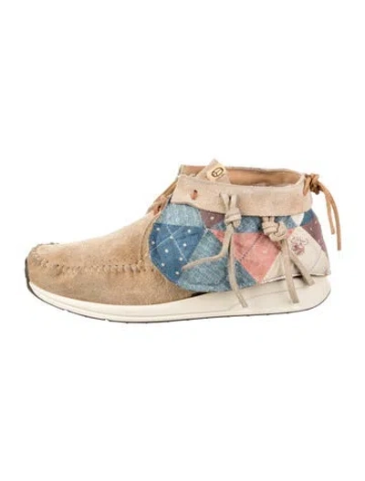 Pre-owned Visvim Suede Patterned Boots In Neutrals
