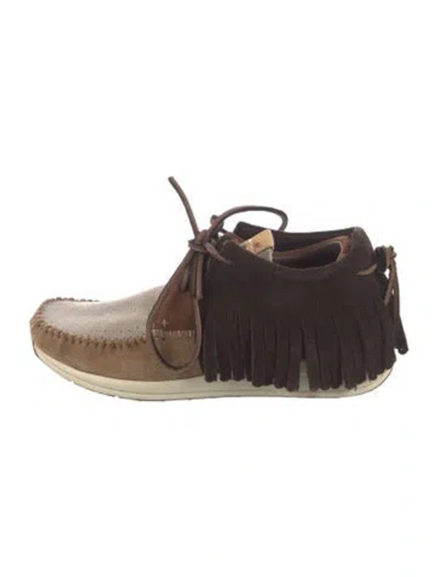 Pre-owned Visvim Suede Printed Sneakers W/ Tags In Neutral