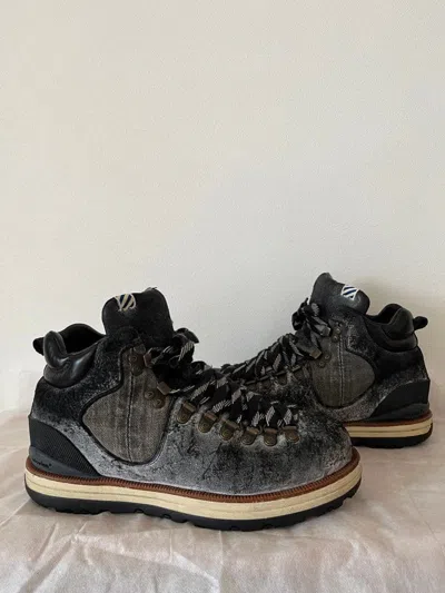 Pre-owned Visvim Suede Serra Hiker Alpine Boot In Gray