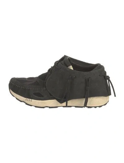 Pre-owned Visvim Suede Tassel Accents Sneakers In Black