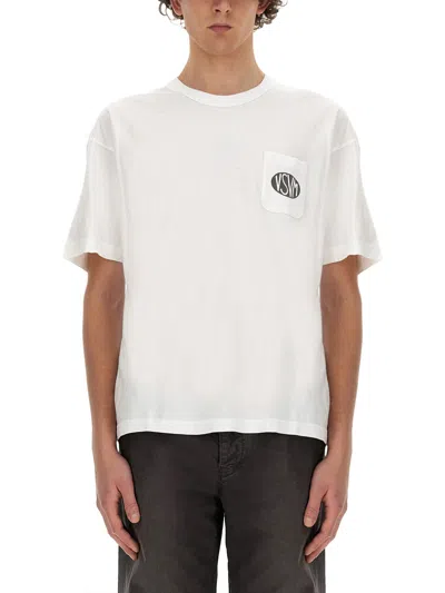 Visvim Logo-print Cotton-blend T-shirt In White