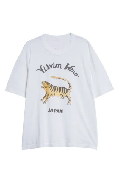 Visvim Tora Tiger Graphic T-shirt In White