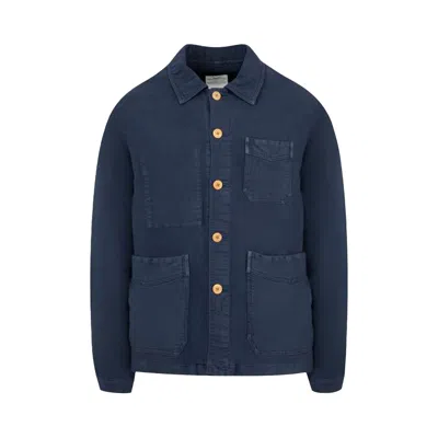 Pre-owned Visvim Travail Coverall Moleskin Dmgd 'blue' | Men's Size 3