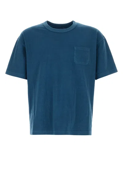 Visvim Jumbo Garment-dyed Cotton-jersey T-shirt In Blue