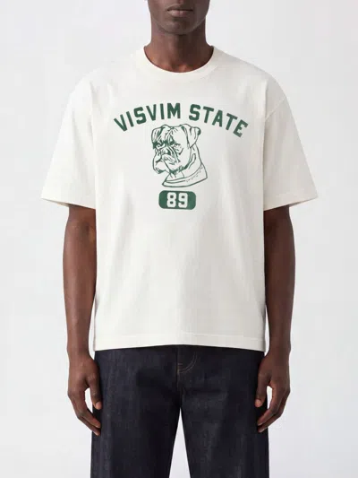 Visvim Jumbo Bulldog Cotton Graphic T-shirt In White