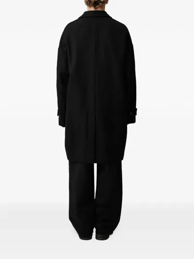 Visvim Twill-weave Single-breasted Coat In Black