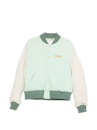 Visvim Two-tone Bomber Jacket In White