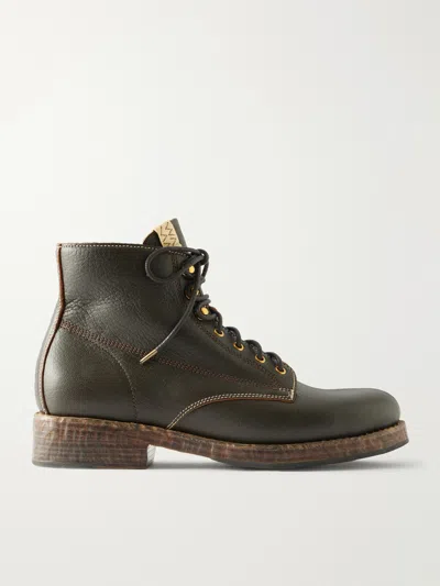 Visvim Virgil Folk Leather Boots In Brown