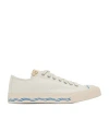Visvim Wave-print Sneakers In White