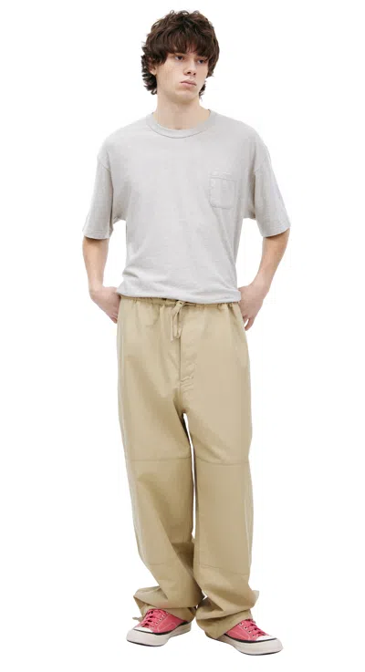 Visvim Wide Cotton Trousers In Neutral