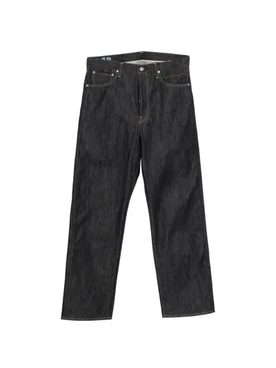 Visvim Wide Unwashed Trousers In Black
