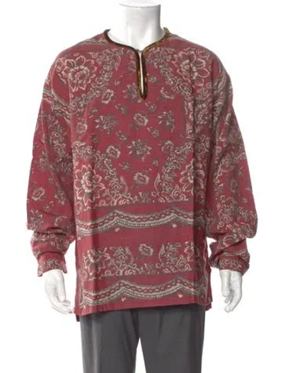 Pre-owned Visvim Wildflower P.w. Wool Shirt In Red