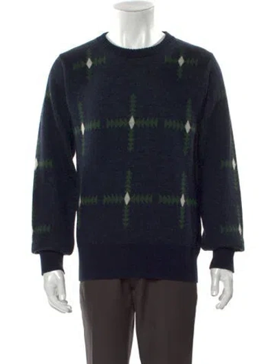 Pre-owned Visvim Wool Crew Neck Pullover In Blue