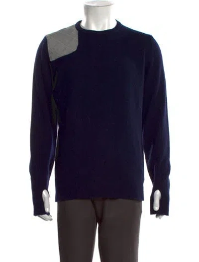 Pre-owned Visvim Wool Crew Neck Pullover In Blue