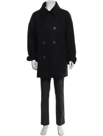 Pre-owned Visvim Wool Peacoat In Black