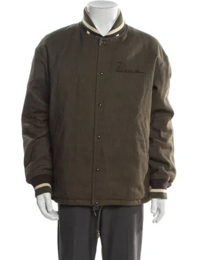 Pre-owned Visvim Wool Puffer Coat In Green