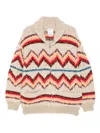 Visvim Zigzag-pattern Knit Cardigan In Multi