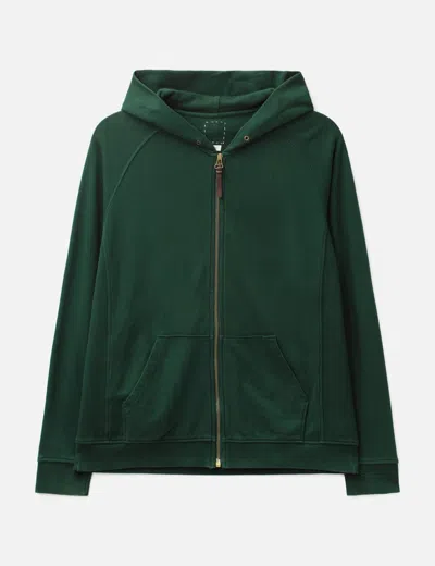 Visvim Zip Up Hoodie In Green