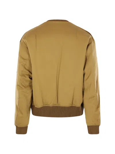 Visvim Utility Jacket With Ribbed Cuffs And Epaulettes In Brown