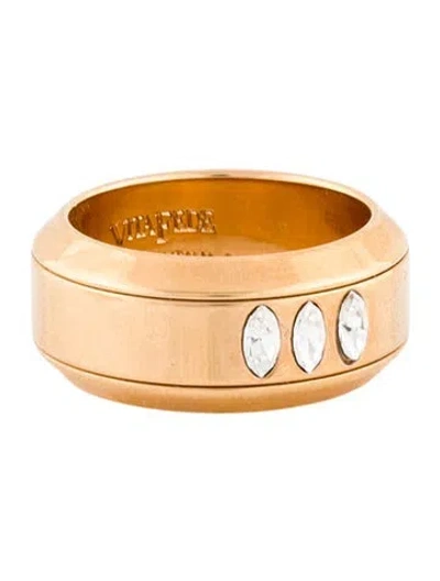Pre-owned Vita Fede Crystal Band Ring In Multi
