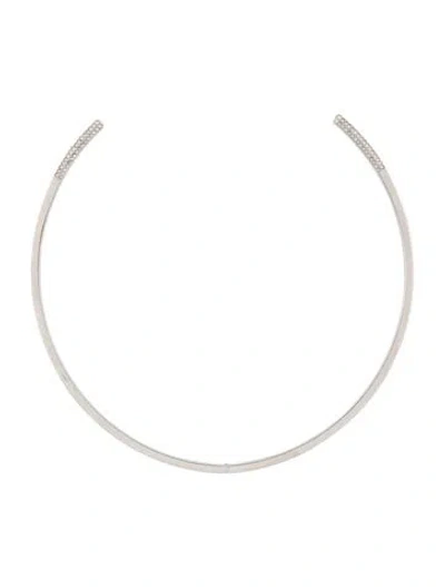 Pre-owned Vita Fede Crystal Choker Necklace, 14" In Multi