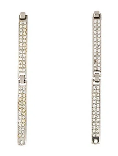 Pre-owned Vita Fede Crystal Drop Earrings In Multi