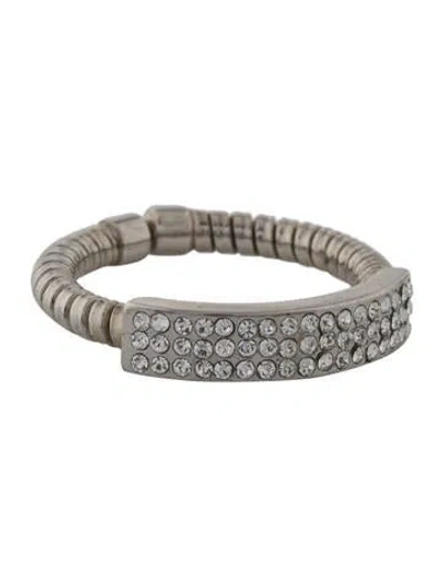 Pre-owned Vita Fede Crystal Embellished Coil Ring In Multi