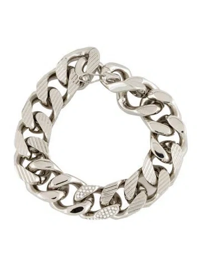 Pre-owned Vita Fede Crystal 'franco' Link Bracelet, 5.5" In Multi