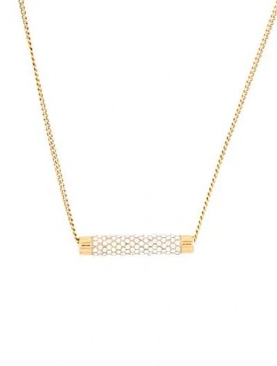 Pre-owned Vita Fede Crystal Pendant Necklace, 19" In Multi