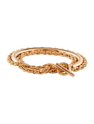Pre-owned Vita Fede Nora Wrap Bangle Bracelet, 6.5" In Multi