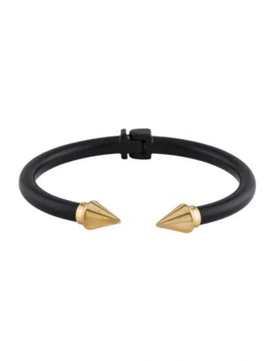 Pre-owned Vita Fede Two-tone Titan Cuff Bracelet, 6.5" In Multi