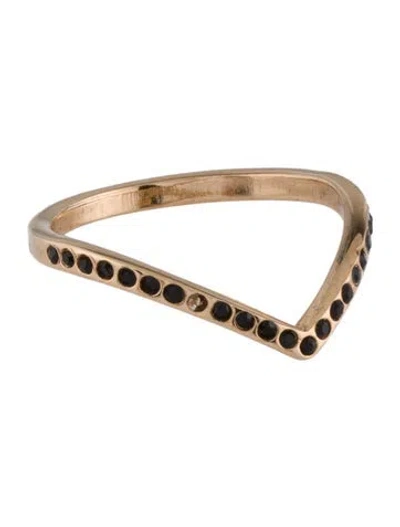 Pre-owned Vita Fede Ultra Mini V Band Ring In Multi