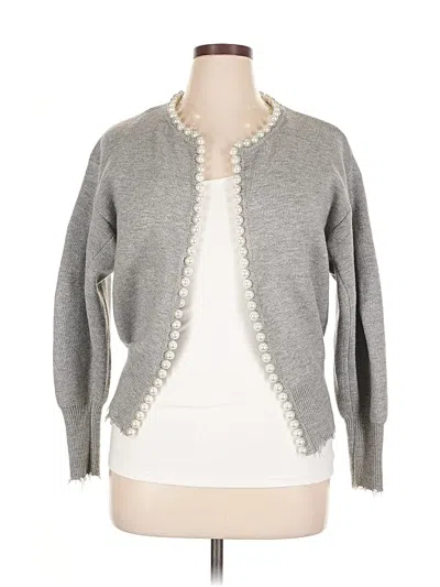 Pre-owned Vita Grace Cardigan Sweater In Silver